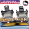 2 шт. Светодиодная подсветка номерного знака автомобиля Для Citroen C3 C4 C5 BERLINGO Saxo Xsara Peugeot Partner 206 207 306 307 308 406 407 5008