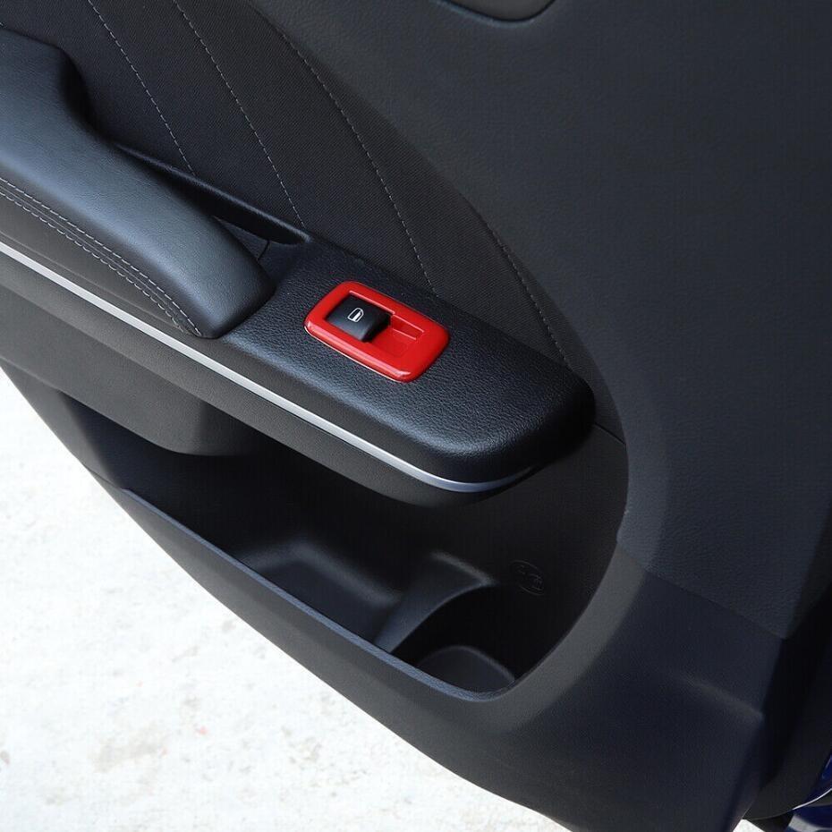 For Dodge Charger 2011-2023 ABS Red Interior Window Lift Switch Panel Cover Trim