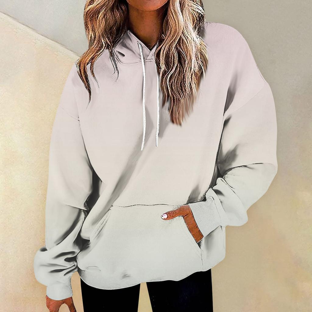 Женская мода Повседневные Универсальные Повседневные толстовки с круглым вырезом Графика Повседневные с длинным рукавом Градиент Лоскутная верхняя одежда с принтом Толстовки