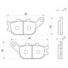 Daytona Motorcycle Brake Pad Golden Pad 900RS(17-22) Etc. Rear 97121 Thread No.:18