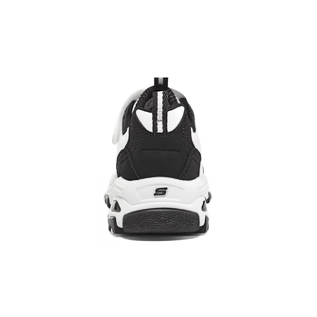Skechers DLites Удобные Универсальные Низкие Повседневные Кроссовки Детские Черно-Белые 319002L-WBK