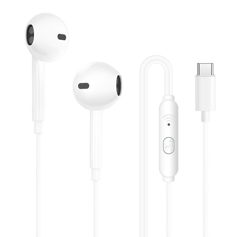3.5mm Wired Earphones with Mic, Bass Surround Sound, Compatible with Apple & Android