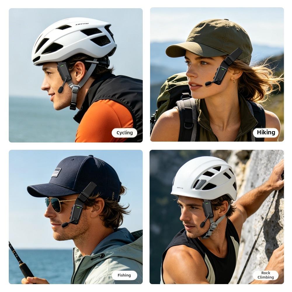 Two-Way Intercom Wireless Helmet Headset for Cycling Skiing and Climbing