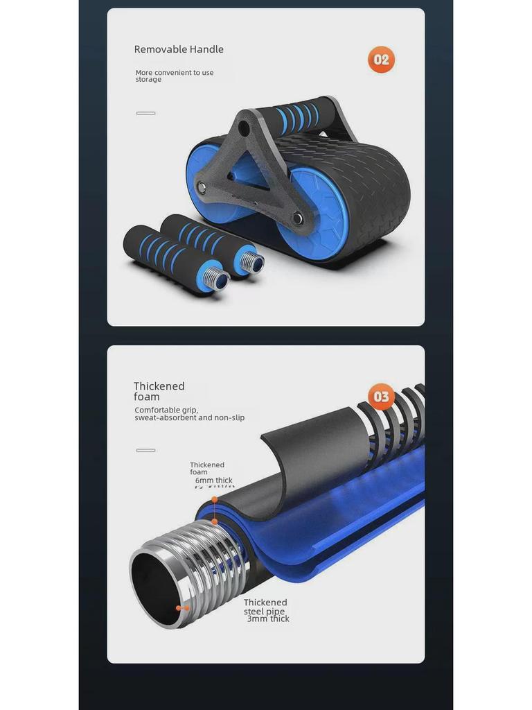 Автоматический отскок двойного брюшного колеса для фитнеса мужчин и женщин