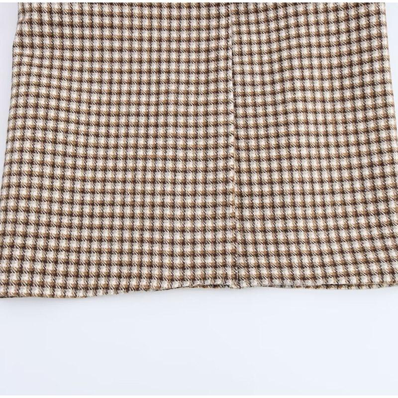 Модные клетчатые пальто женские свободные лацканы с пуговицами и длинным рукавом женское пальто элегантная осенне-зимняя модная женская верхняя одежда