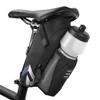 Bicycle Saddle Bag with Water Bottle Pocket Waterproof Bike Seat Bag Reflective Cycling Rear Seat