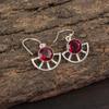 Pink Rubellite Gemstone Jewelry, 925 Sterling Silver Earring, Handmade Charming Earring, Bohemian Rubellite Earring For Grandma Gift