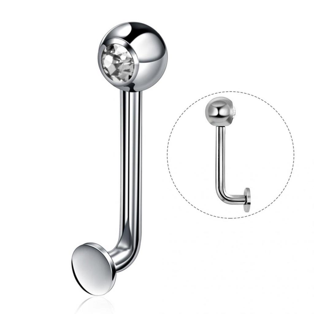 1Pc Stainless Steel Fashion Vertical Barbell Ring Genital Body Piercing Jewelry Gift