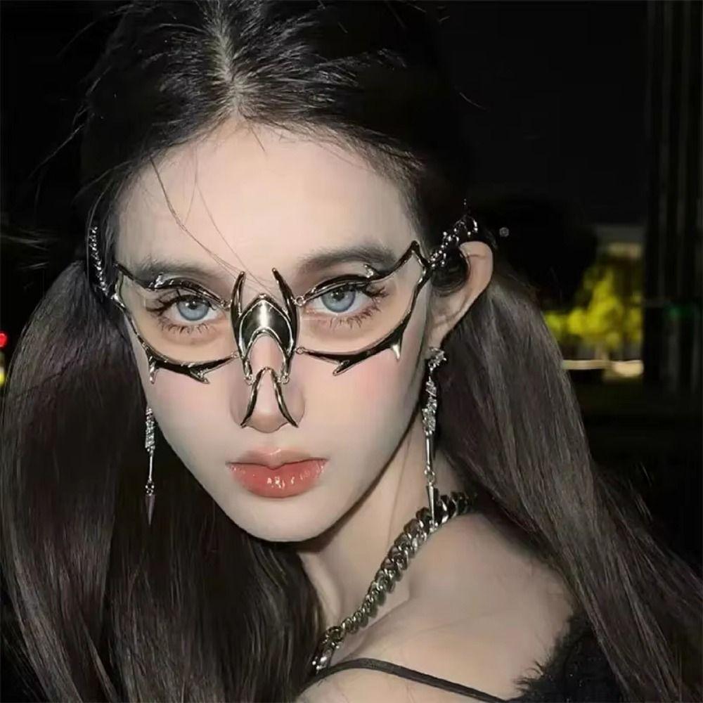 Nose Mechanical Cosplay Party Masks Punk Alien Decent Irregular Metal Face Wearing Kids Gift