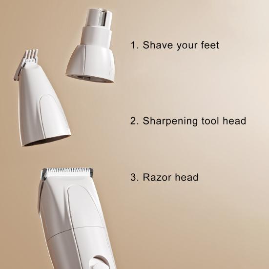 Машинка для стрижки домашних животных, набор для ухода с когтерезом 3 в 1, беспроводной электрический триммер для собак и кошек, малошумный, USB-аккумуляторный инструмент для полировки ногтей