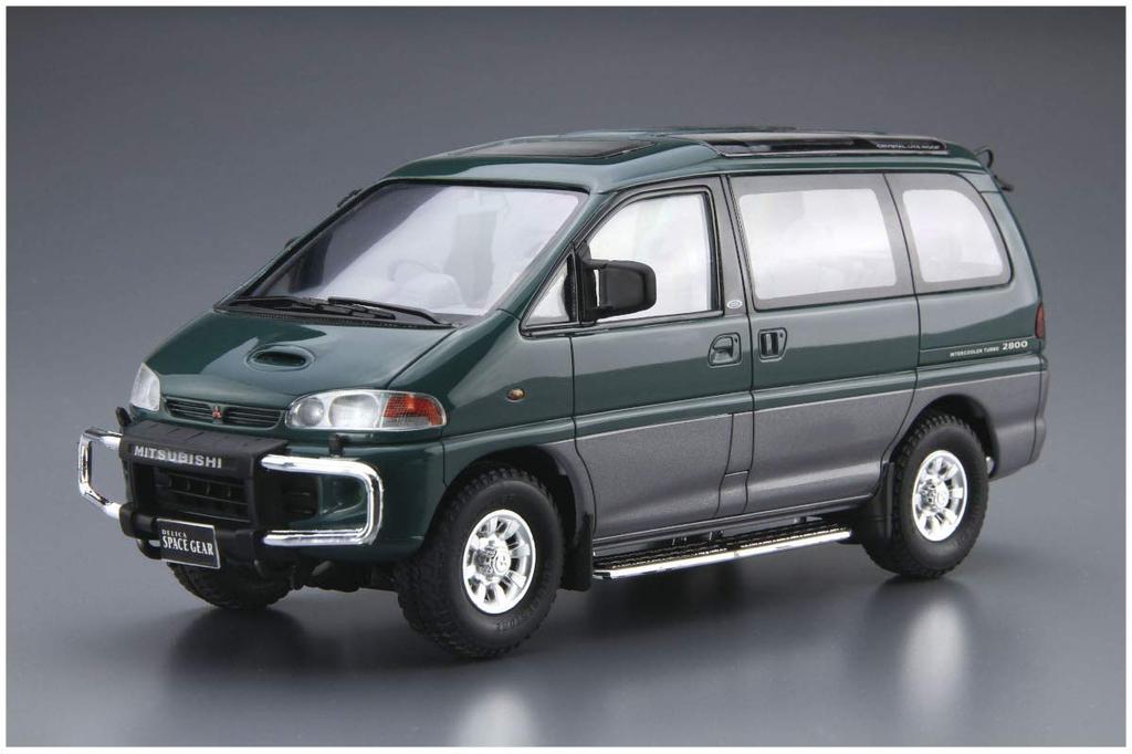 Aoshima Bunka Kyozai Серия моделей автомобилей 96 Mitsubishi PE8W Delica Space Gear 1996 Пластиковый модельный набор ООО. (АОСИМА) 1/24 Нет.