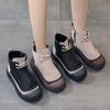 TUINANLE Женские высокие туфли, весенние повседневные противоскользящие кроссовки на плоской подошве с молнией, ботильоны для девочек