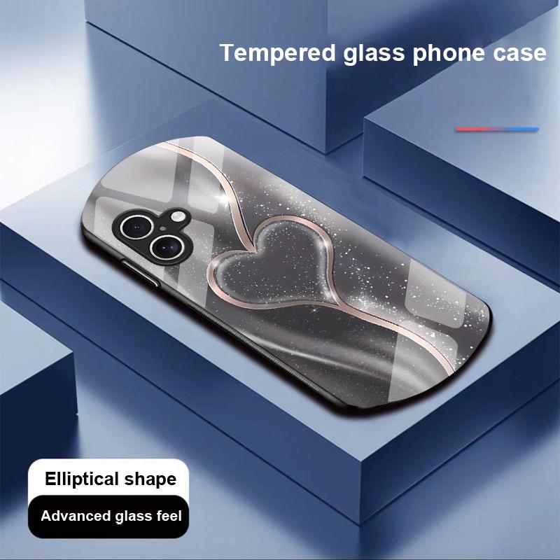 Постепенная Любовь Большой Для Apple IPhone 16 11 13 15 14 Pro Max 12 Mini 7 8 Plus XR X XS SE Чехол для телефона из закаленного стекла эллиптической формы