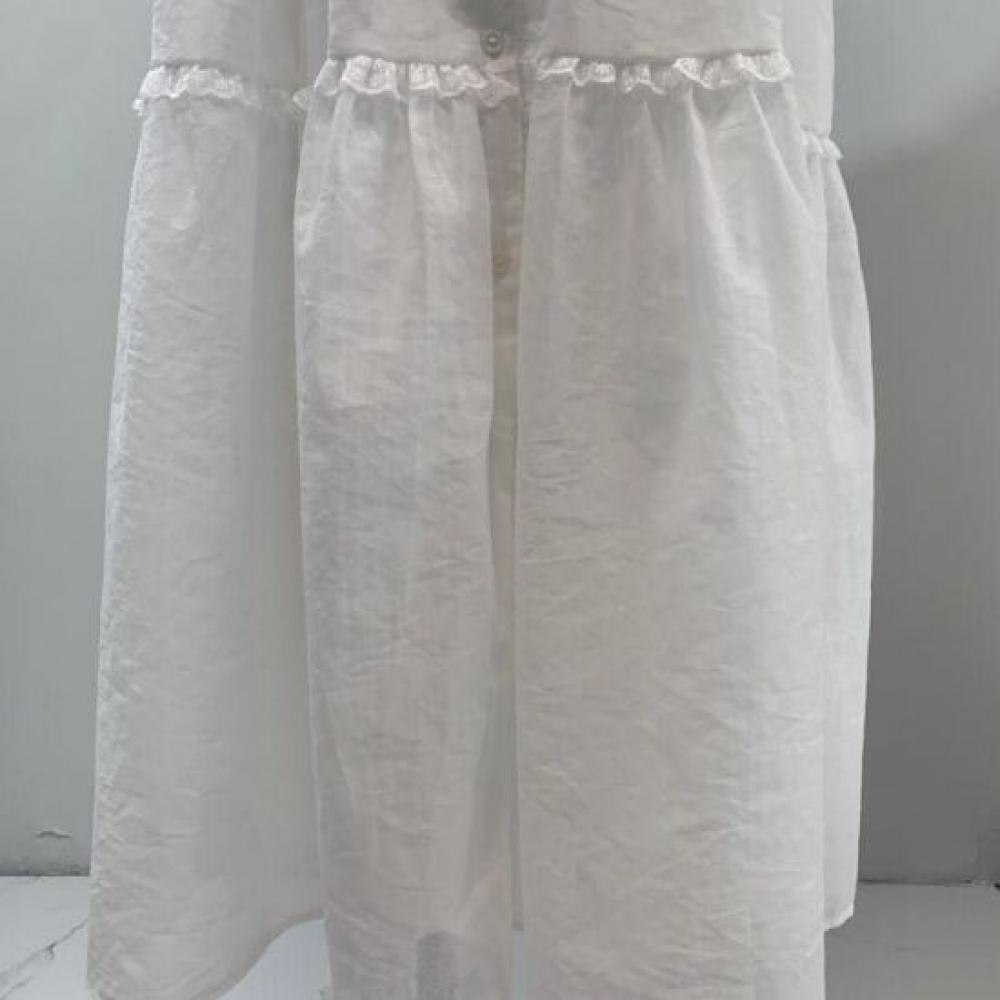 C S In The Room U neCk laCe bUtton SleeveleSS Flare Long dreSS 2Color