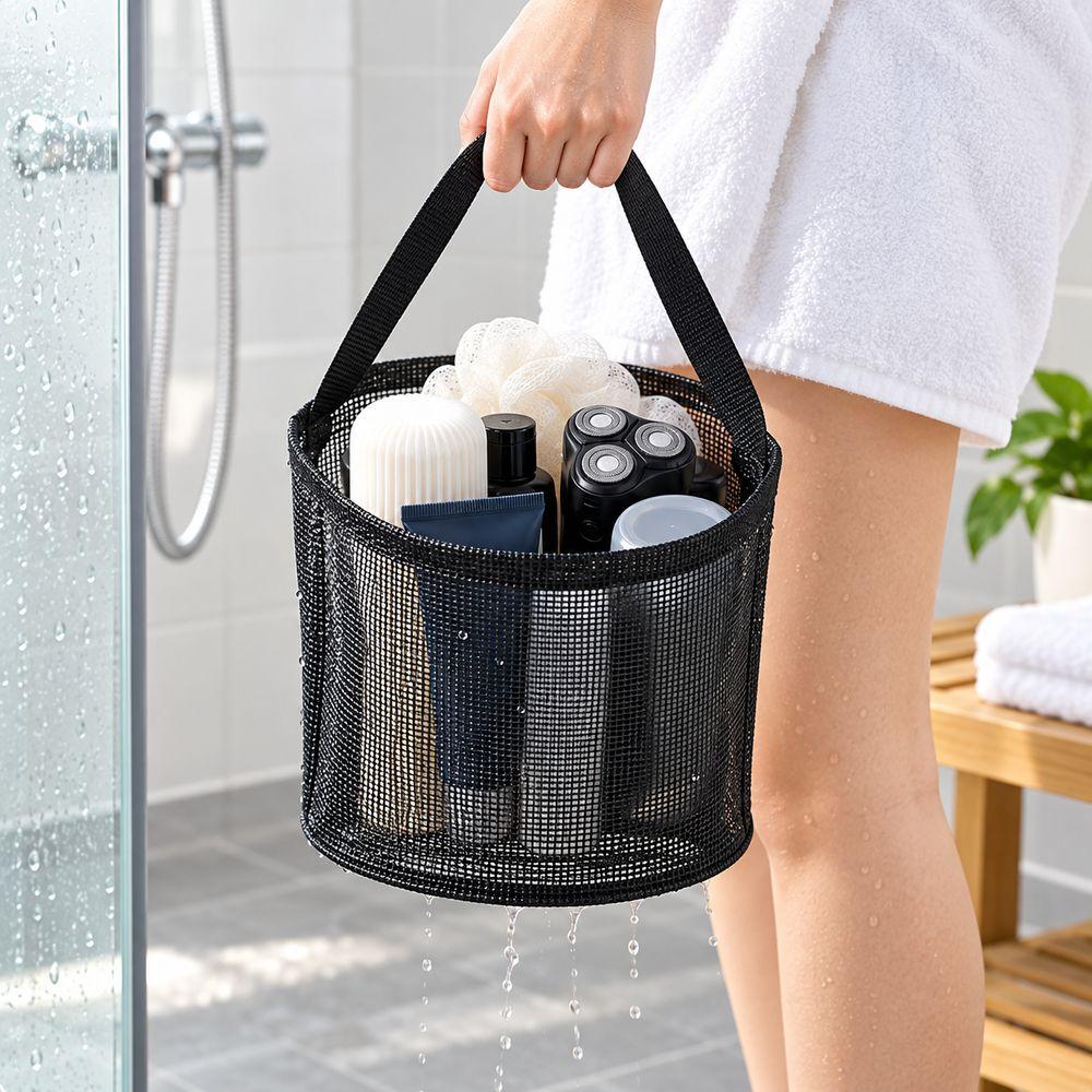 Mesh Structure Mesh Beach Bucket Foldable Beach Toy Tote Mesh Beach Bucket Bag Sand Toy Storage