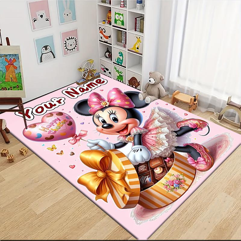 Custom Name Princesses Together Carpet Rug Customizable Soft Washable Anti-Slip Home Living Room Sofa Mats Personalized Rug. 090991