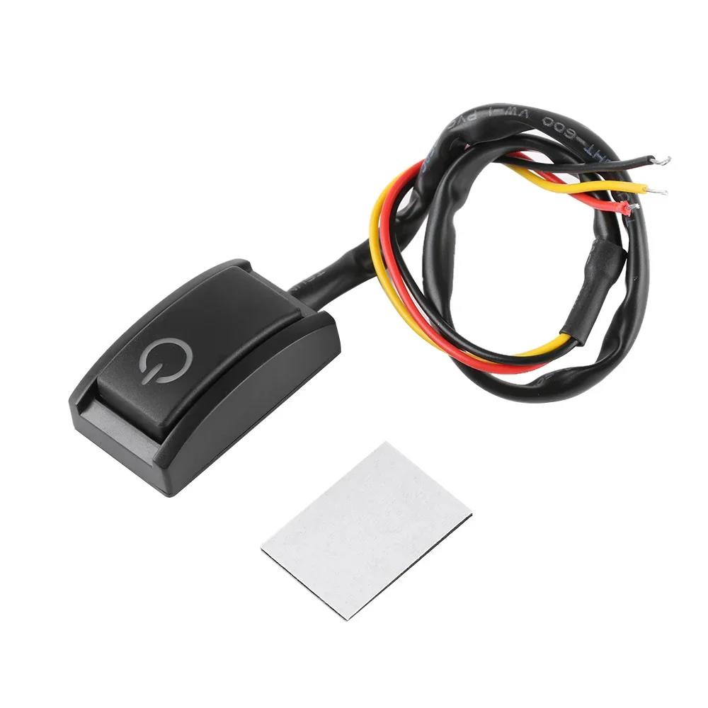 DC12V 200mA Car Push Button Universal Car Mini Paste Button Switch Electric Fan LED Light ON/OFF Switch for Truck Auto Light RV