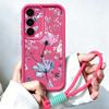 Чехол-шнурок с принтом «Роскошные цветы» для Samsung S26 FE A18 S25 S24 S23 S22 Ultra A54 A55 A16 A26 A36 A56 A17 A27 A37 A57 5G Защитная крышка-бампер