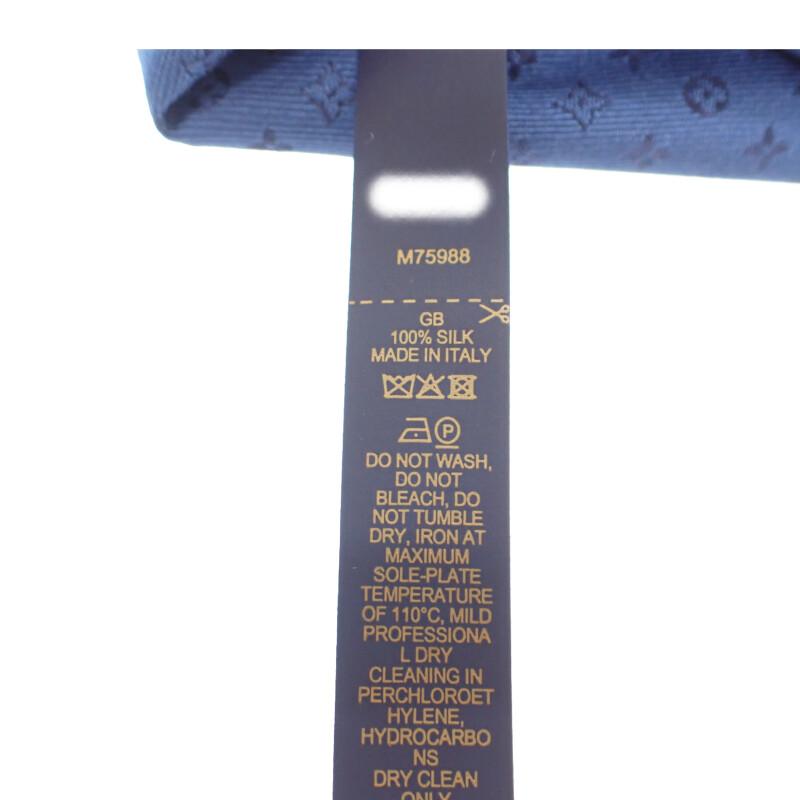 Louis Vuitton M75988 галстук темно-синий шелковый мужской