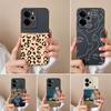 Чехол для Oppo A5 Pro Realme 14 14T 14X Narzo 10 30 60 P3 C75x Модный леопардовый узор с жидким силиконом, пылезащитный защитный чехол для Oppo Covers