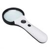 LED Magnifying Glass Good Light Transmittance 4 LEDs High Definition Handheld Magnifying Glass for