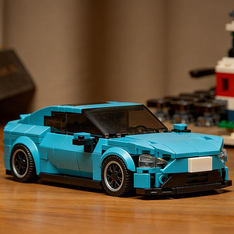 2026 Новый Синий Спортивный Автомобиль Набор Строительных Блоков Moc Сборка Креативные Образовательные Кирпичики Гоночный Автомобиль Игрушки Для Мальчика Ребенка Взрослых Подарок