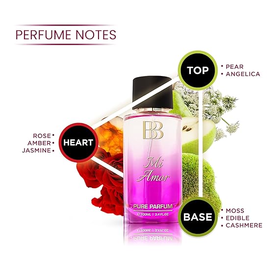 Bergamot Beaute MI AMOR Pure Parfum | 12+ часов стойких духов для женщин | Более высокая концентрация, чем парфюмированная вода 100 мл