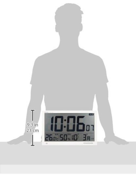 MAG Wall Radio Controlled Large Air Search Включает в себя Экологический справочник Дисплей Дня недели Может использоваться как Белый W-602WH Часы, Часы, Цифровые,