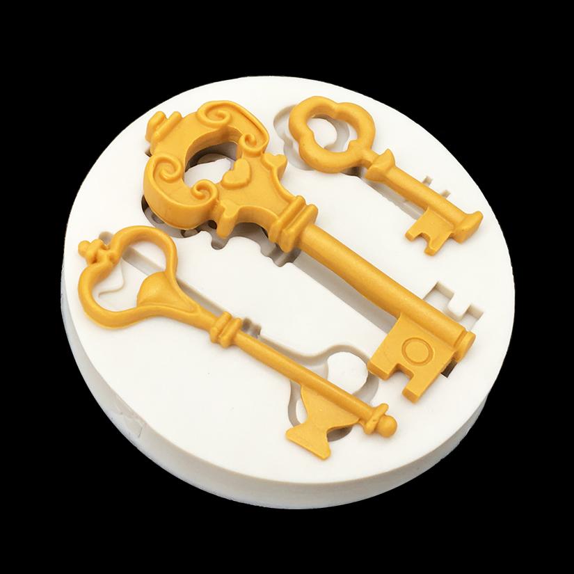 Key Silicone Mold Fondant Chocolate Sugarcraft Mould Cake Decorating Tools