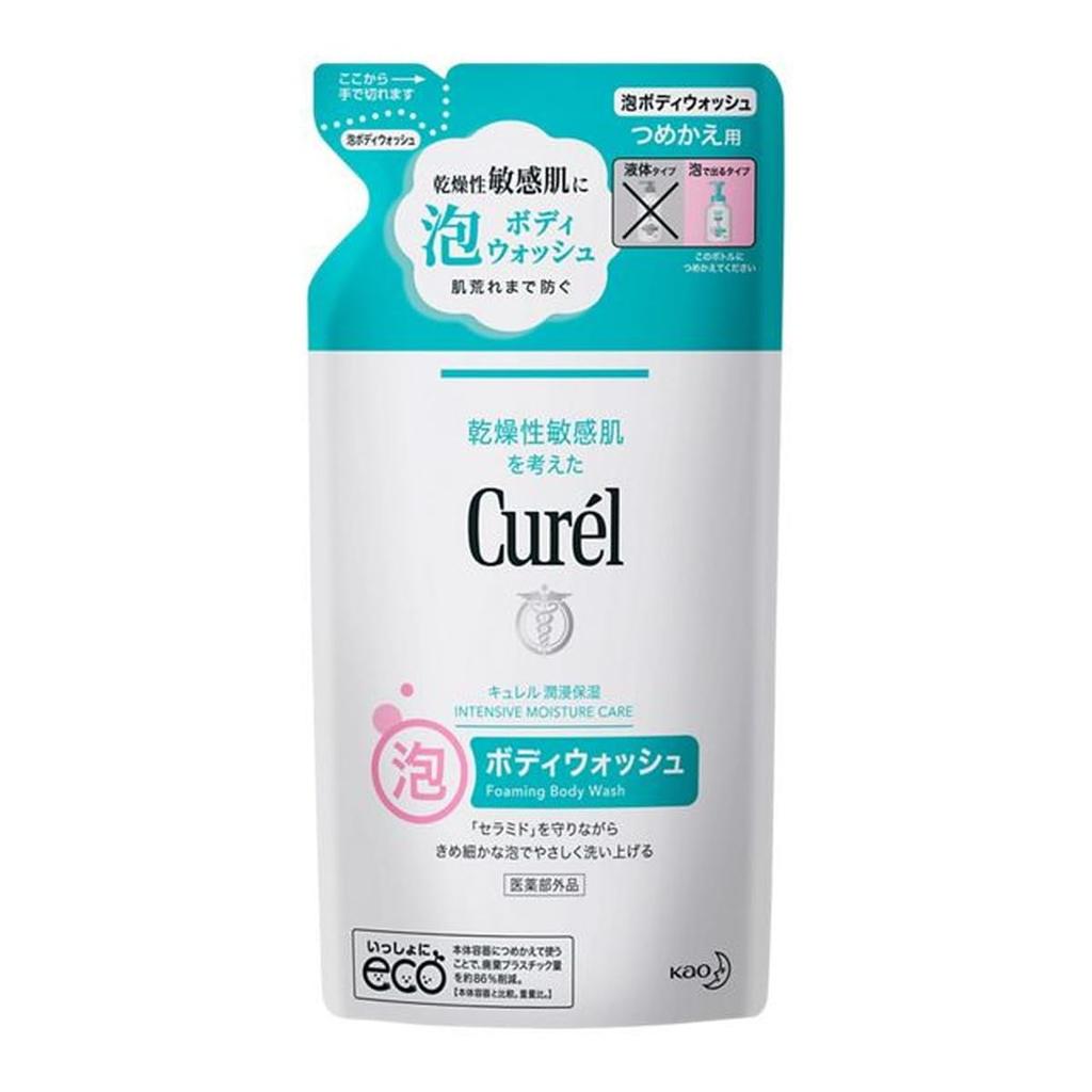 Kao Curel Пенящийся гель для душа, сменный блок 380 мл, упаковка 6 шт.