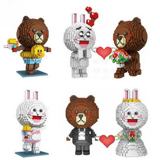 Wedding Bear Diamond Puzzle Blocks: Creative Educational Toy for Kids (8836-1-6)