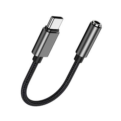 Адаптер USB C на 3,5 мм для наушников, плетеный кабель для преобразования звука для мобильных устройств и планшетов