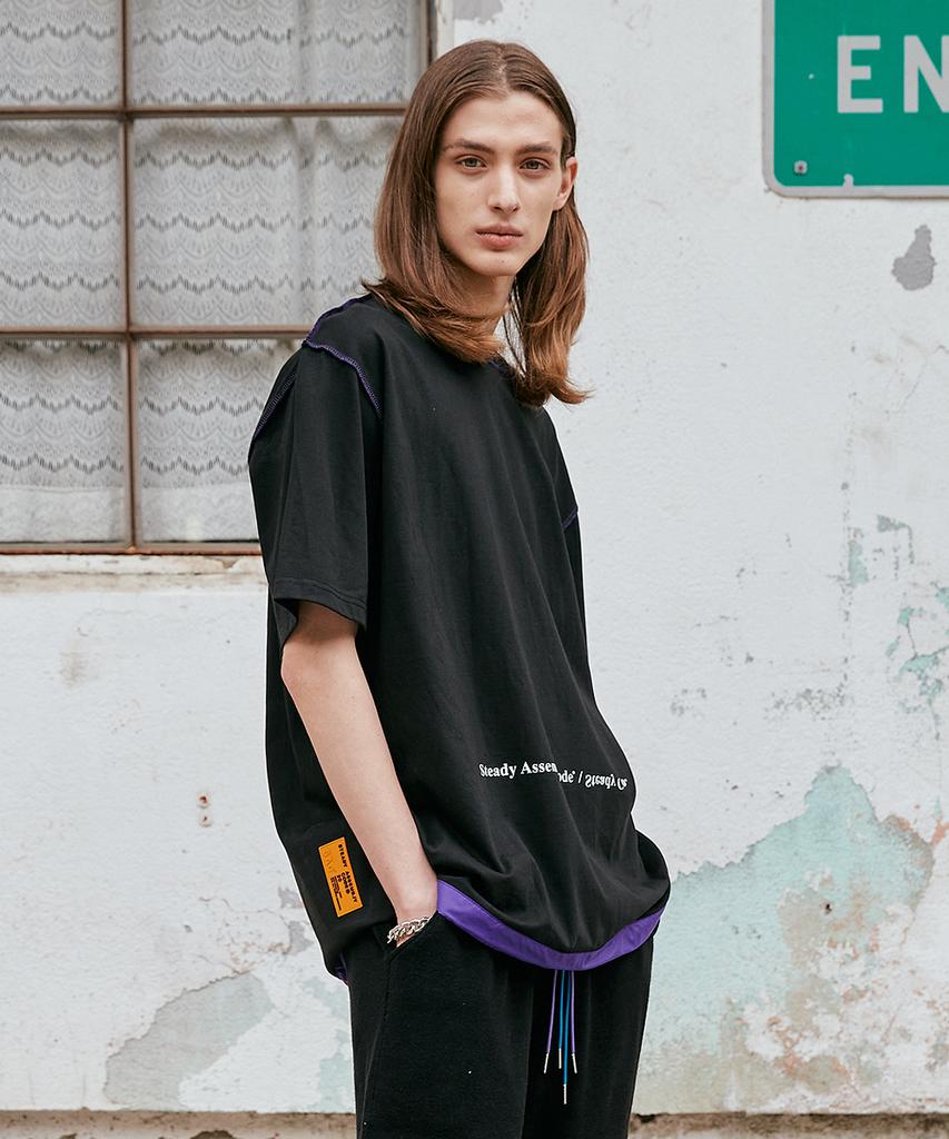 SAC STUDIO Уютные блочные футболки Черный