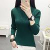 Half Turtleneck Sweater Women's Slim Knitted Sweater Basic Knitwear Pullover Solid Color Casual Jumper Sweater Autumn and Winter