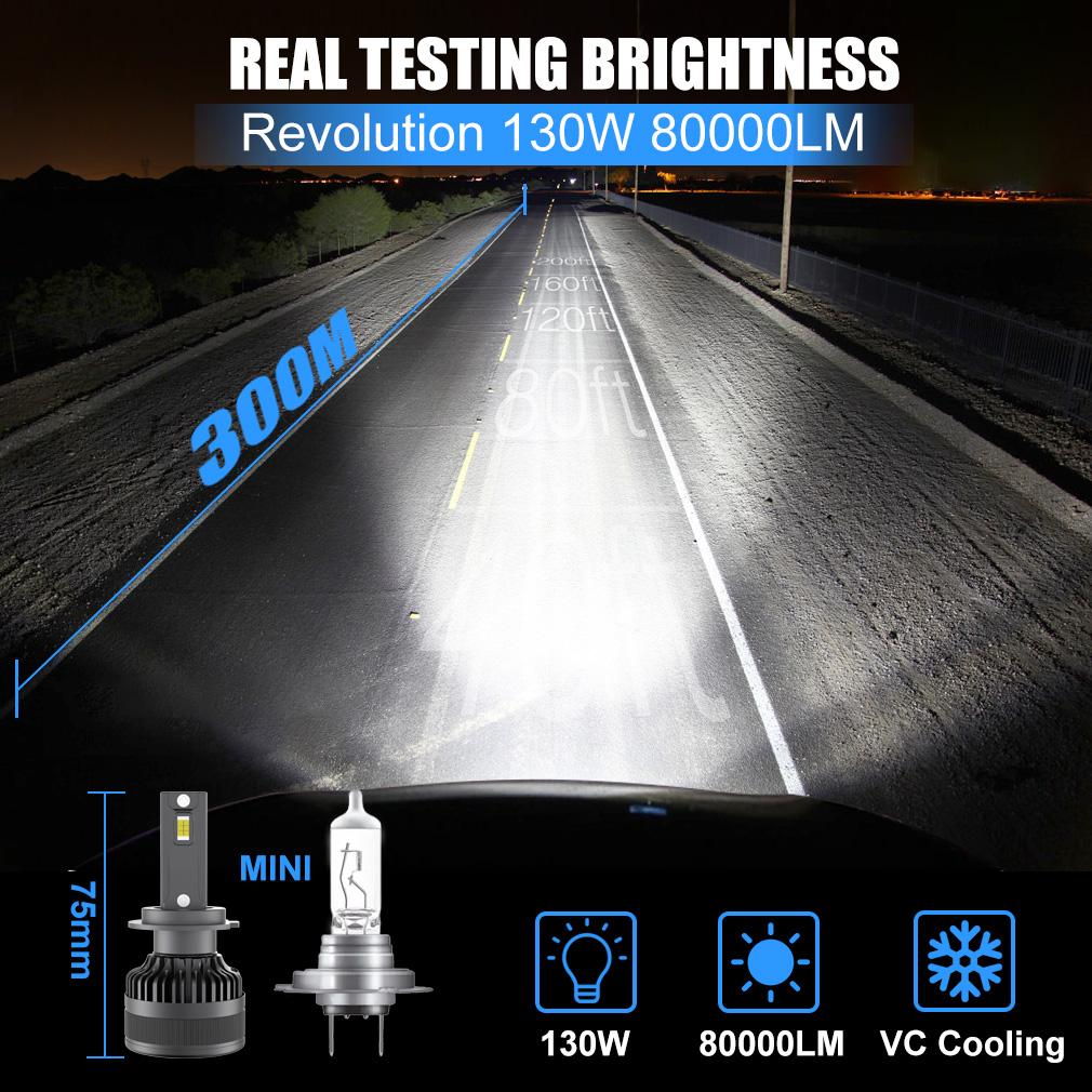 2 шт. 80000LM Canbus H7 H4 светодиодные лампы для фар H8 H11 Led H1 9005 HB3 9006 HB4 9012 HIR2 130 Вт CSP 3570 автомобильные фары 6000K 12 В