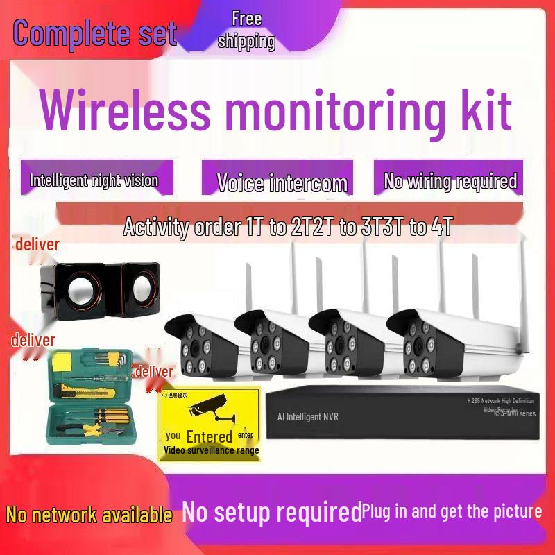 HD Wireless Rotating Camera Kit: All-in-One Indoor/Outdoor Remote Monitoring Device
