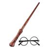 Wizard Wand 14.2in Length Light Sound Durable Plastic Battery Powered Cosplay Wand with Glasses for
