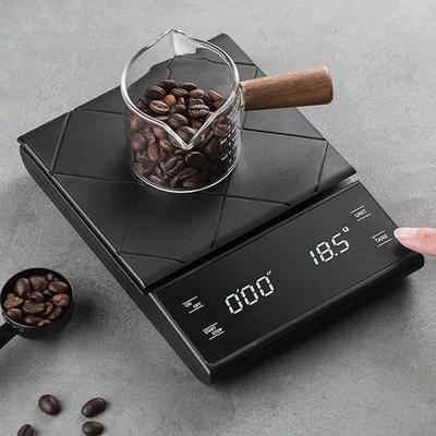 Светодиодный дисплей цифровые высокоточные кухонные весы для кофе, перезаряжаемые, тип C, 3 кг/0,1 г, автоматический таймер, г/унции/мл, электронные