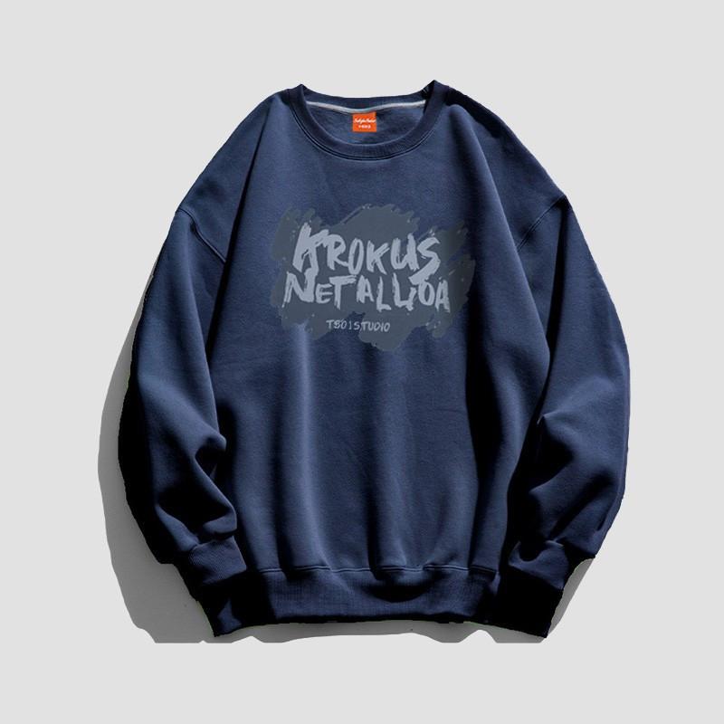 Women Long Sleeve O Neck Loose Pullovers Female Tops Solid Color Sweatshirts