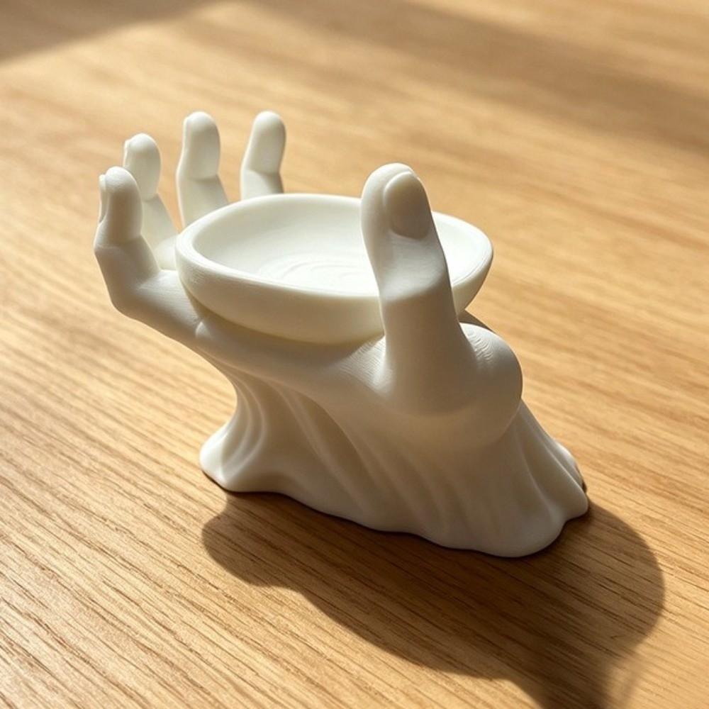 Multi-purpose Palm Jewelry Storage Tray Open Palm Hand Sculpture Hand Shape Tray Living Room