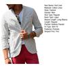 Men Lapel Long Sleeve Suit Coat Striped Print Pockets Buttons Placket Formal Business Blazer Thin Breathable Suit Jacket