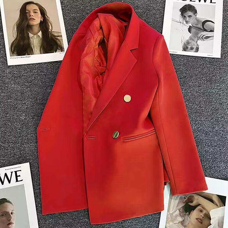 Женский черный костюм большого размера с драпировкой и металлической пуговицей