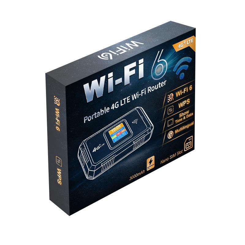 4G LTE Portable WiFi 6 Hotspot Router with Type-C SIM Card Slot