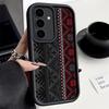 Complex Pattern Shockproof Case For Samsung S25 Ultra S24 FE S23 A56 A36 A16 A15 A55 A35 A26 Soft Silicone Matte Lens Protection TPU Phone Cover