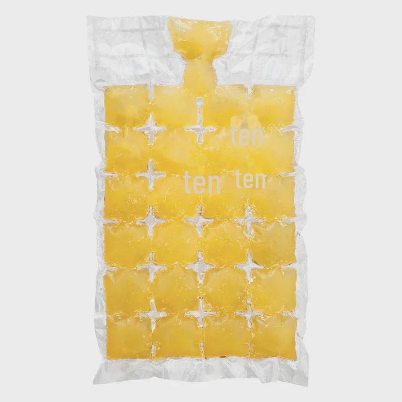 Self-Sealing Disposable Ice Cube Bags, Passion Fruit Edible Ice Mold for Home