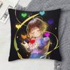 Двусторонняя квадратная декоративная наволочка с принтом Undertale для дивана, гостиной, домашнего декора