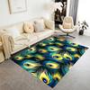 1pc Home Carpet Peacock and Flowers Non-Slip Design for Office Decor Living Room Bedroom Gift
