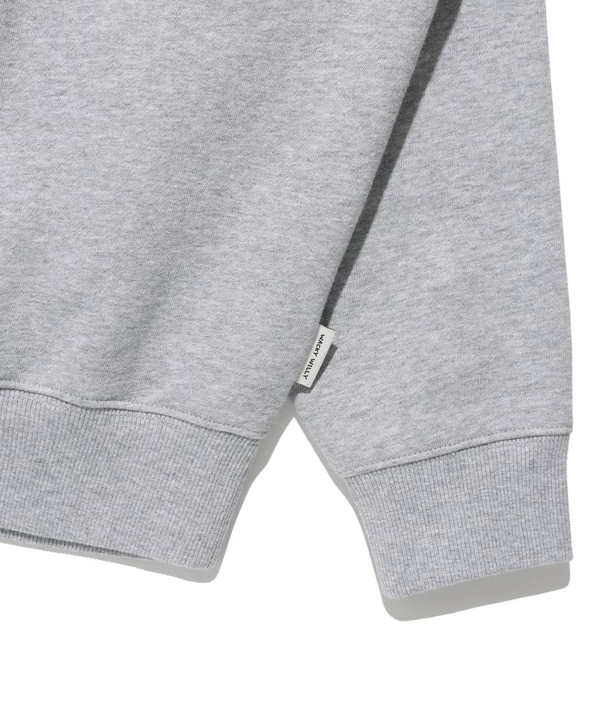 WACKY WILLY Women'S Typographic Sweatshirt Gray