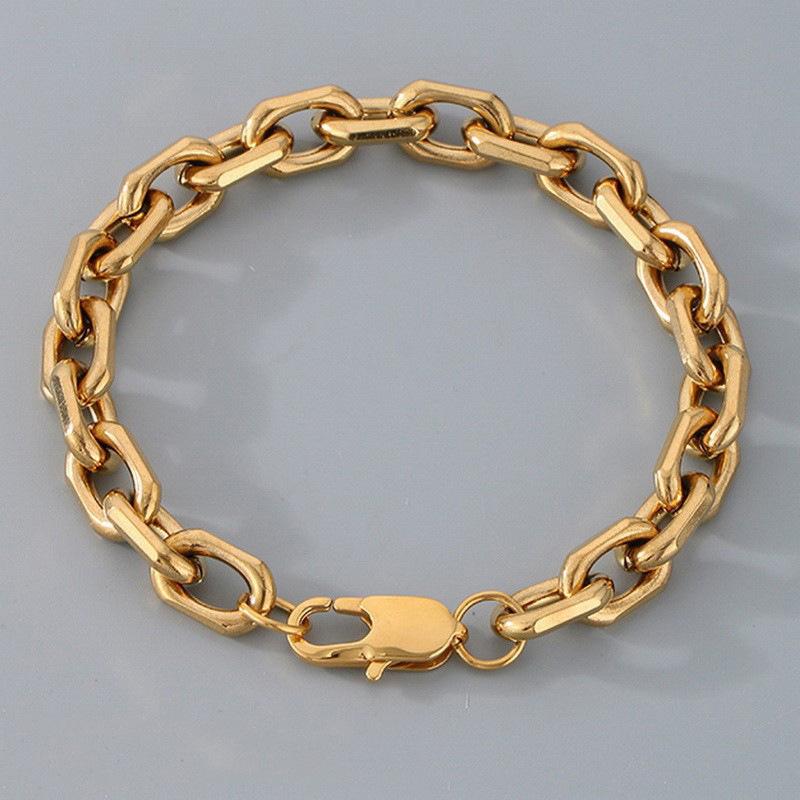 Браслет ручной работы, сделай сам, японская пряжка-лобстер, отделка О-цепочкой, OT-пряжка, нержавеющая сталь, мужское и женское ожерелье