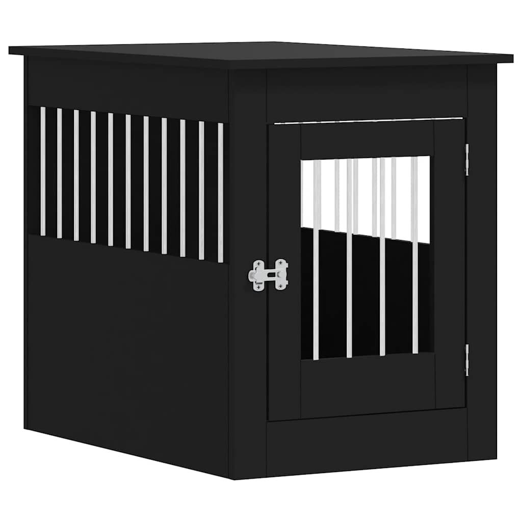 Modern Style Dog Crate in Black 55 x 80 x 68 cm Engineered Wood